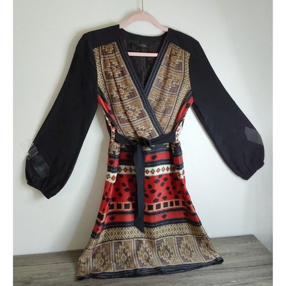 Dress by Single by soliano Small size silk long sleeve multicolor - Picture 1 of 3